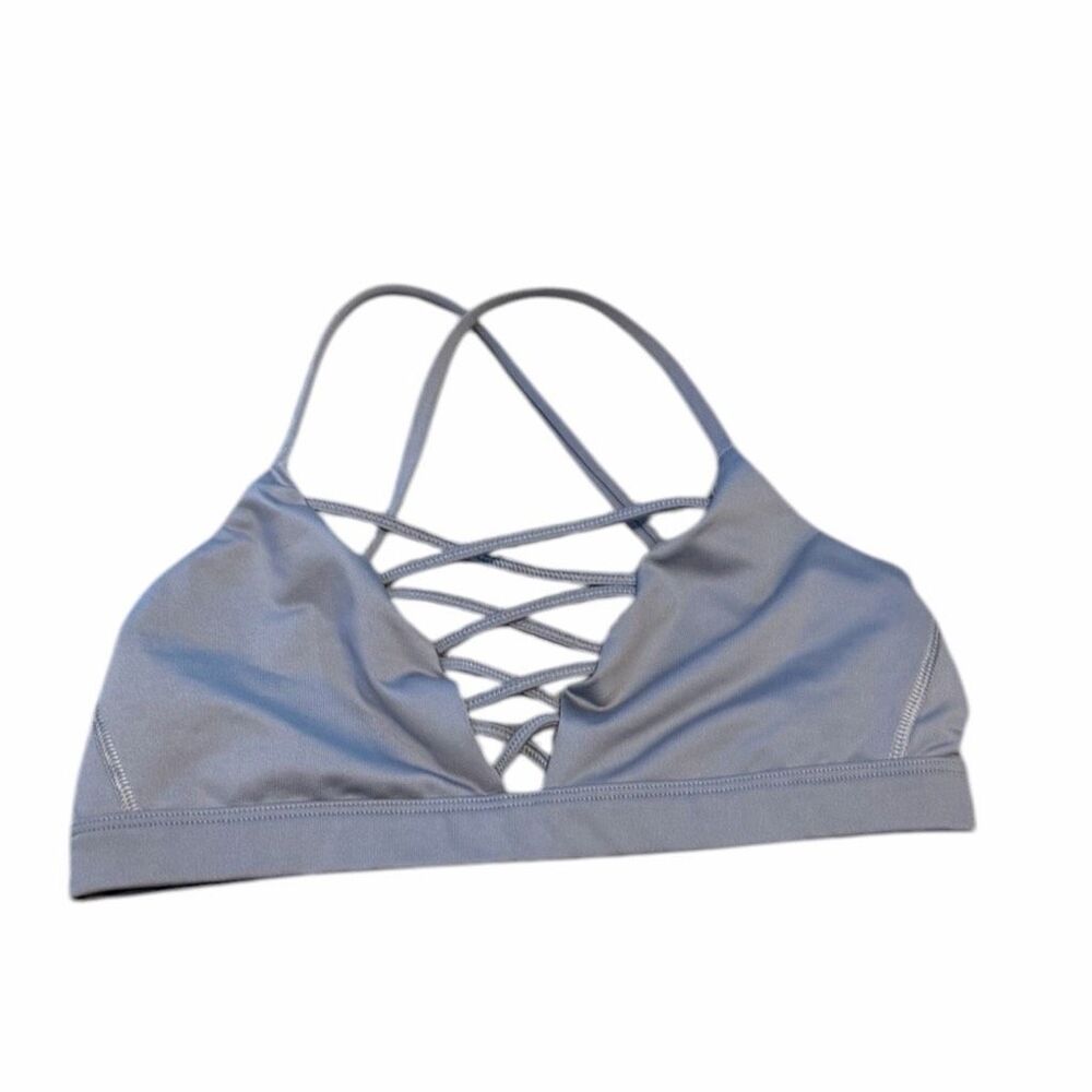 VICTORIA’S SECRET SPORT Women’s Gray Strappy Light Support Sports Bra Small